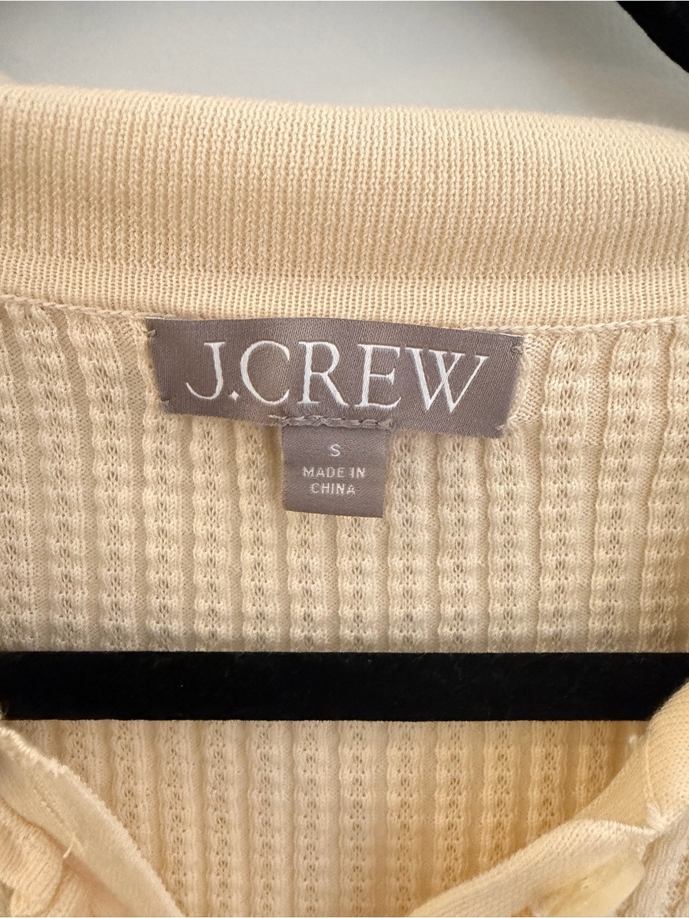 J.Crew Cream Ruffle-Trim Knit Top - Picture 2 of 5